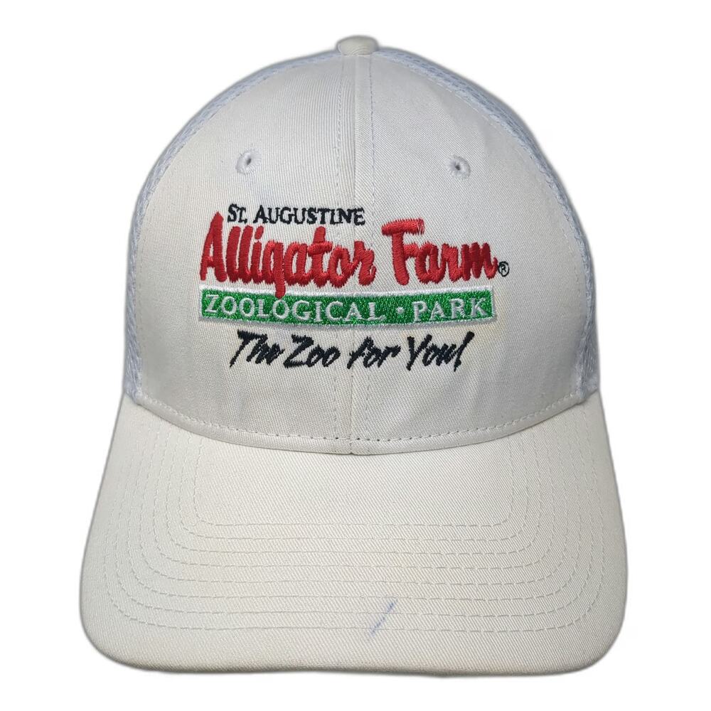 New Era Baseball White M St Augustine Alligator Farm Mesh Fitted hat 39THIRTY